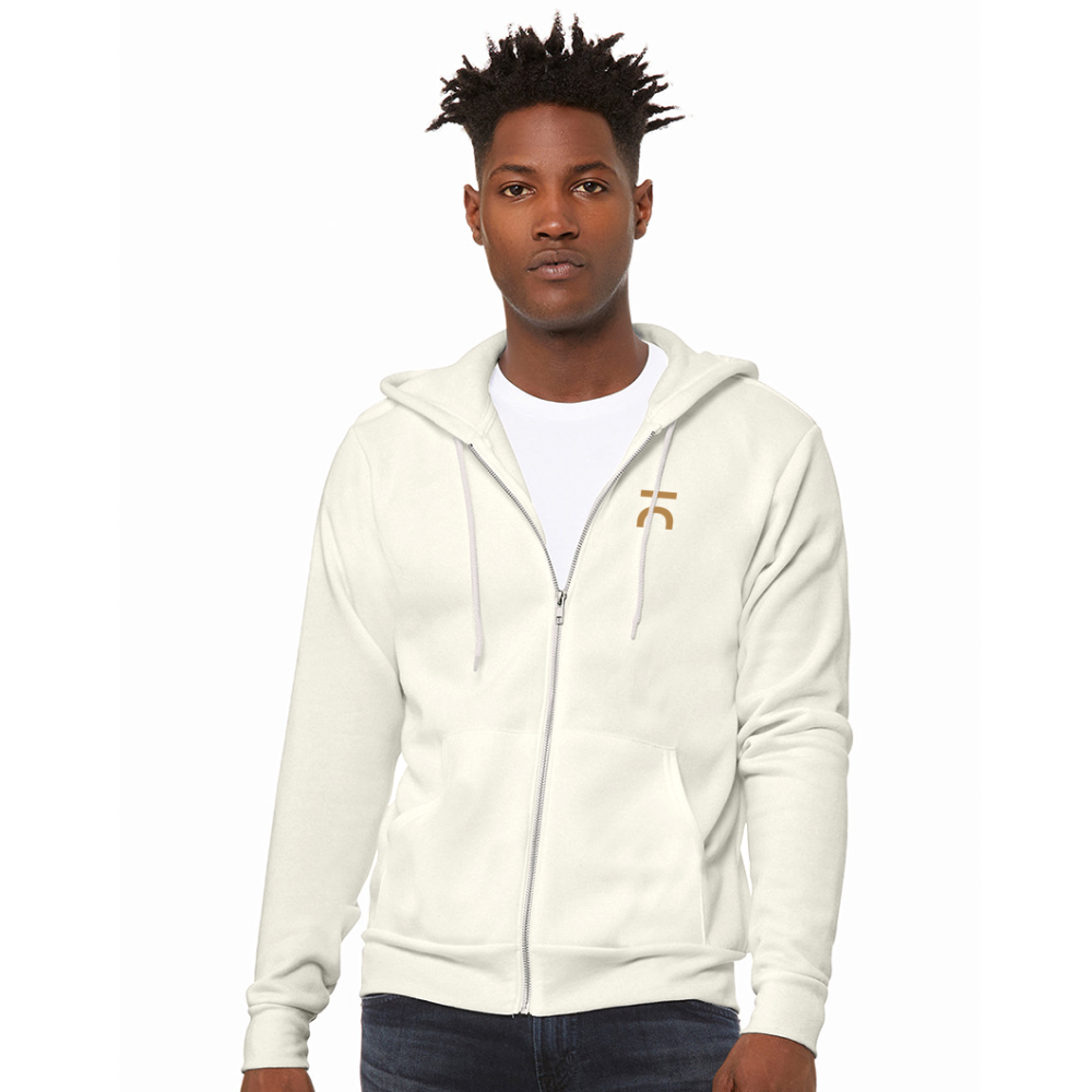 Bridge C&W Unisex Zip Hoodie - vintage white
