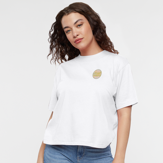 There Is Nothing Wrong Floral Boxy Tee - white