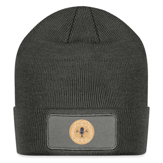 CMH Pod Patch Beanie - charcoal grey